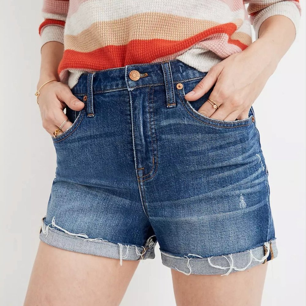 Madewell High-Rise Denim Short Cutoffs, Size 27